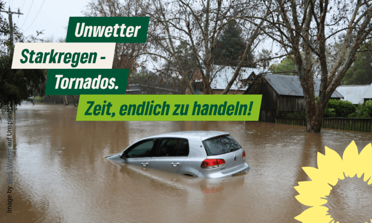 Grüne fordern verstärkte Klimaanpassungsmaßnahmen nach Starkregenereignis