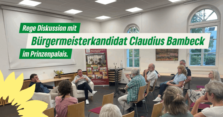 Grüne diskutieren mit Bürgermeisterkandidat Claudius Bambeck