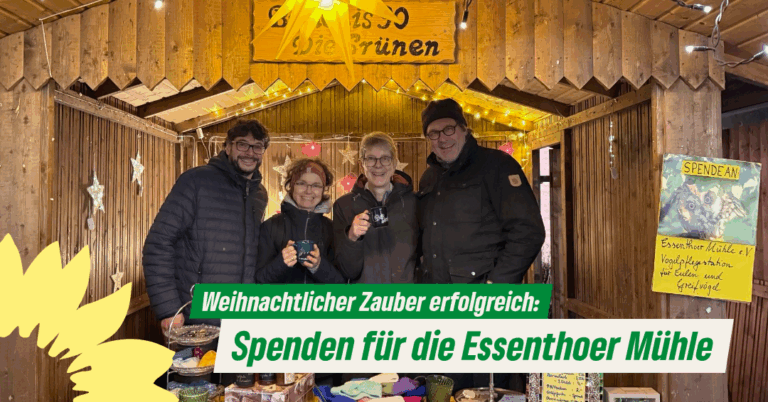 Grüne Bad Lippspringe spenden an die Greifvogel-Auffangstation Essenthoer Mühle